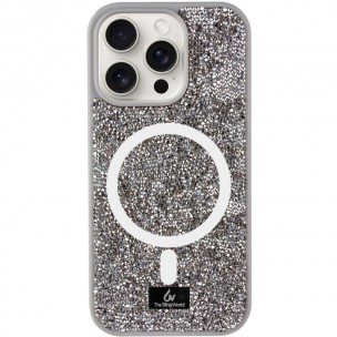 TPU чехол Bling World Rock Diamond with MagSafe для Apple iPhone 14 Pro Max (6.7") Grey