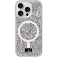 TPU чехол Bling World Rock Diamond with MagSafe для Apple iPhone 14 Pro Max (6.7") Silver