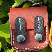 Кожаный футляр Briefcase для наушников AirPods 1/2, Brown / Black