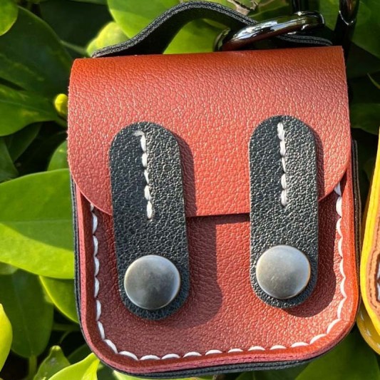 Кожаный футляр Briefcase для наушников AirPods 1/2 Brown / Black - изображение 1