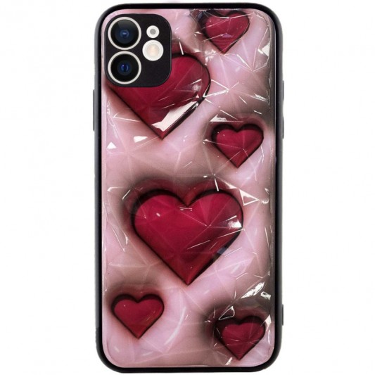TPU+PC чехол Prisma Plushie для Apple iPhone 11 (6.1") Hearts - изображение 1