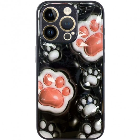 TPU+PC чехол Prisma Plushie для Apple iPhone 13 Pro (6.1") Paws - изображение 1