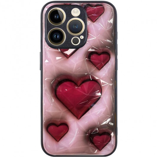 TPU+PC чехол Prisma Plushie для Apple iPhone 13 Pro Max (6.7") Hearts - изображение 1