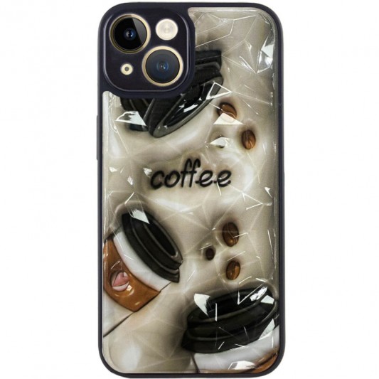 TPU+PC чехол Prisma Plushie для Apple iPhone 14 (6.1") Coffee - изображение 1