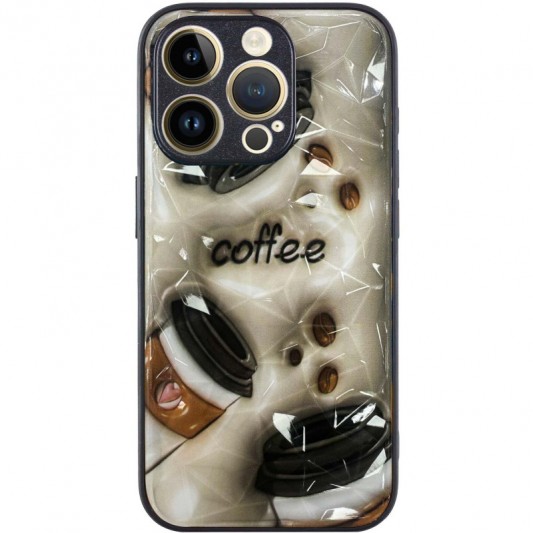 TPU+PC чехол Prisma Plushie для Apple iPhone 15 Pro (6.1") Coffee - изображение 1