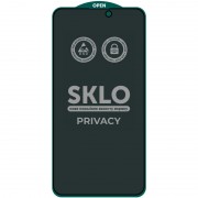 Защитное стекло SKLO 5D Privacy (тех.пак) для Apple iPhone 15 Pro (6.1") Черный