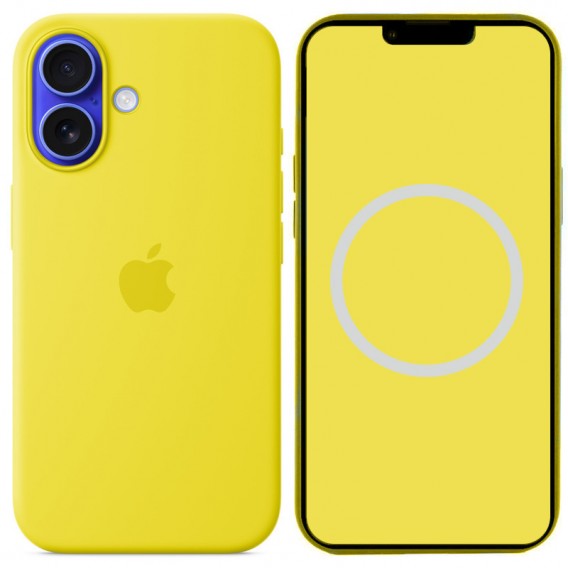 Чехол Silicone case (AAA) with Magsafe and Animation (button) для Apple iPhone 16 (6.1"), Star Fruit