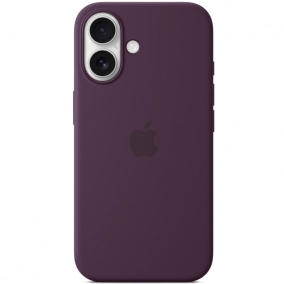Чохол Silicone case (AAA) with Magsafe and Animation (button) для Apple iPhone 16 (6.1"), Plum
