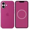 Чехол Silicone case (AAA) with Magsafe and Animation (button) для Apple iPhone 16 (6.1"), Fuchsia