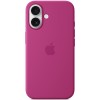 Чехол Silicone case (AAA) with Magsafe and Animation (button) для Apple iPhone 16 (6.1"), Fuchsia