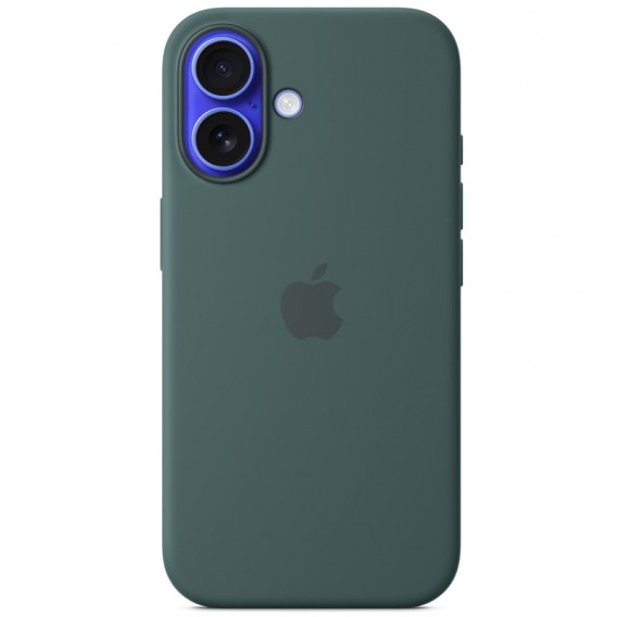 Чохол Silicone case (AAA) with Magsafe and Animation (button) для Apple iPhone 16 (6.1"), Lake Green