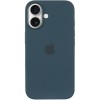 Чохол Silicone case (AAA) with Magsafe and Animation (button) для Apple iPhone 16 (6.1") Lake Green