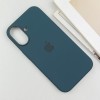 Чохол Silicone case (AAA) with Magsafe and Animation (button) для Apple iPhone 16 (6.1") Lake Green
