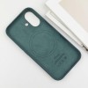 Чохол Silicone case (AAA) with Magsafe and Animation (button) для Apple iPhone 16 (6.1") Lake Green