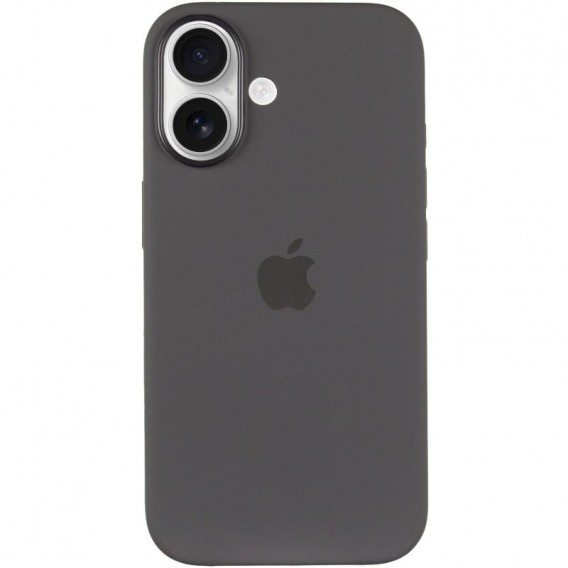 Чохол Silicone case (AAA) with Magsafe and Animation (button) для Apple iPhone 16 (6.1") Stone Grey
