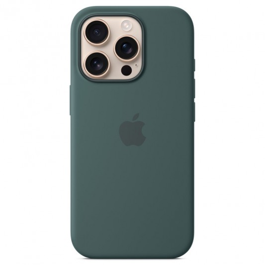 Чехол Silicone case (AAA) with Magsafe and Animation (button) для Apple iPhone 16 Pro (6.3") Lake Green - изображение 1