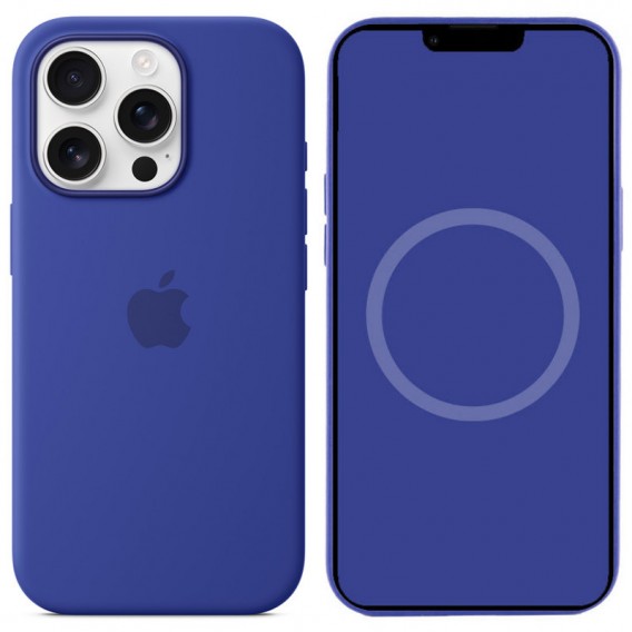 Чехол Silicone case (AAA) with Magsafe and Animation (button) для Apple iPhone 16 Pro (6.3"), Ultramarine