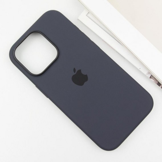 Чехол Silicone case (AAA) with Magsafe and Animation (button) для Apple iPhone 16 Pro (6.3 дюйма) Black