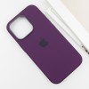 Чохол Silicone case (AAA) with Magsafe and Animation (button) для Apple iPhone 16 Pro (6.3") Plum