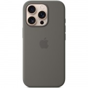 Чохол Silicone case (AAA) з Magsafe and Animation (button) для Apple iPhone 16 Pro Max (6.9"), Stone Grey
