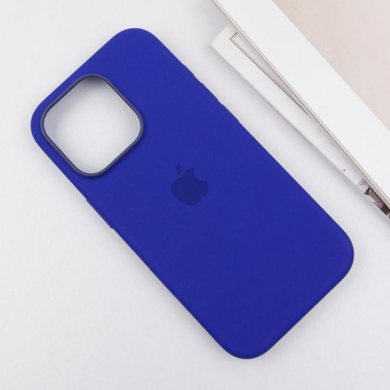 Чехол Silicone case (AAA) with Magsafe and Animation (button) для Apple iPhone 16 Pro Max (6.9 дюйма) Ultramarine