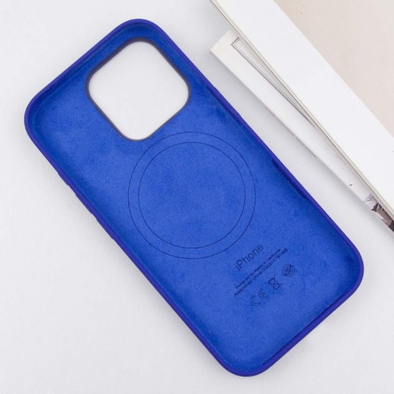 Чехол Silicone case (AAA) with Magsafe and Animation (button) для Apple iPhone 16 Pro Max (6.9 дюйма) Ultramarine