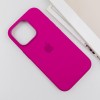 Чехол Silicone case (AAA) with Magsafe and Animation (button) для Apple iPhone 16 Pro Max (6.9 дюйма) Fuchsia
