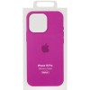 Чехол Silicone case (AAA) with Magsafe and Animation (button) для Apple iPhone 16 Pro Max (6.9 дюйма) Fuchsia