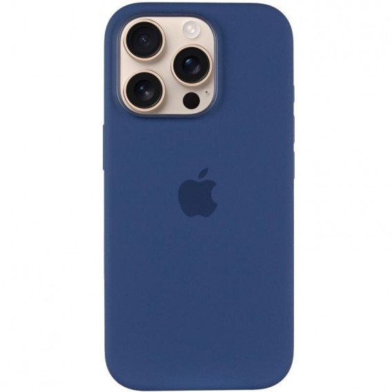 Чехол Silicone case (AAA) with Magsafe and Animation (button) для Apple iPhone 16 Pro Max (6.9 дюйма) Denim