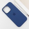 Чехол Silicone case (AAA) with Magsafe and Animation (button) для Apple iPhone 16 Pro Max (6.9 дюйма) Denim