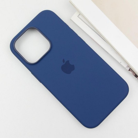 Чехол Silicone case (AAA) with Magsafe and Animation (button) для Apple iPhone 16 Pro Max (6.9 дюйма) Denim