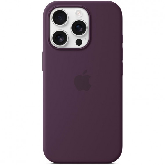 Чехол Silicone case (AAA) with Magsafe and Animation (button) для Apple iPhone 16 Pro Max (6.9"), Plum
