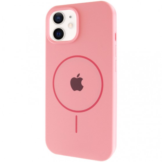 Чохол Silicone Case Full Protective (AA) with MagSafe для Apple iPhone 11 (6.1"), Рожевий / Light pink