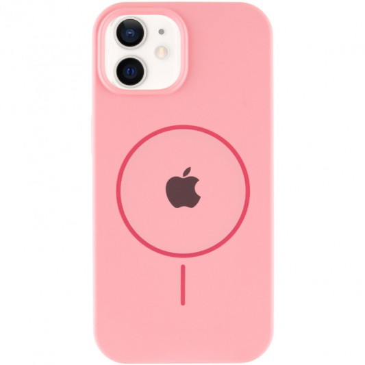 Чехол Silicone Case Full Protective (AA) with MagSafe для Apple iPhone 11 (6.1"), Розовый / Light pink - изображение 1