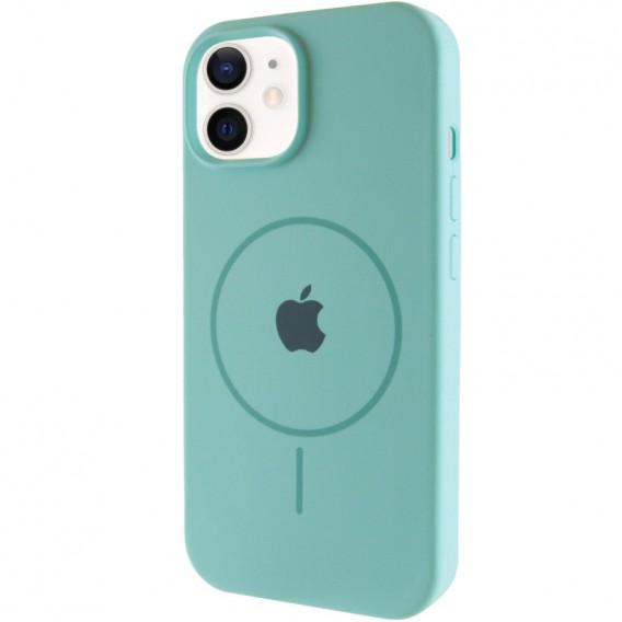 Чехол Silicone Case Full Protective (AA) with MagSafe для Apple iPhone 11 (6.1"), Бирюзовый / Marine Green