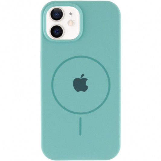 Чехол Silicone Case Full Protective (AA) with MagSafe для Apple iPhone 11 (6.1"), Бирюзовый / Marine Green - изображение 1