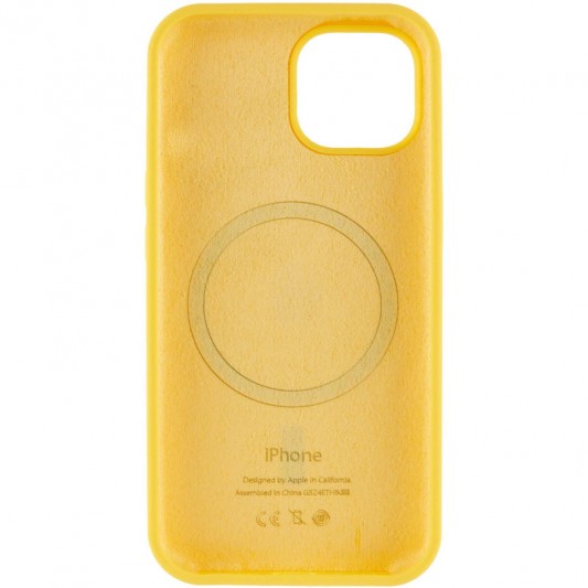 Чехол Silicone Case Full Protective (AA) with MagSafe для Apple iPhone 11 (6.1") Желтый / Yellow - изображение 2