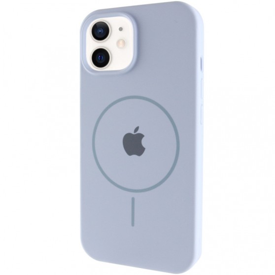 Чехол Silicone Case Full Protective (AA) with MagSafe для Apple iPhone 11 (6.1"), Голубой / Lilac Blue