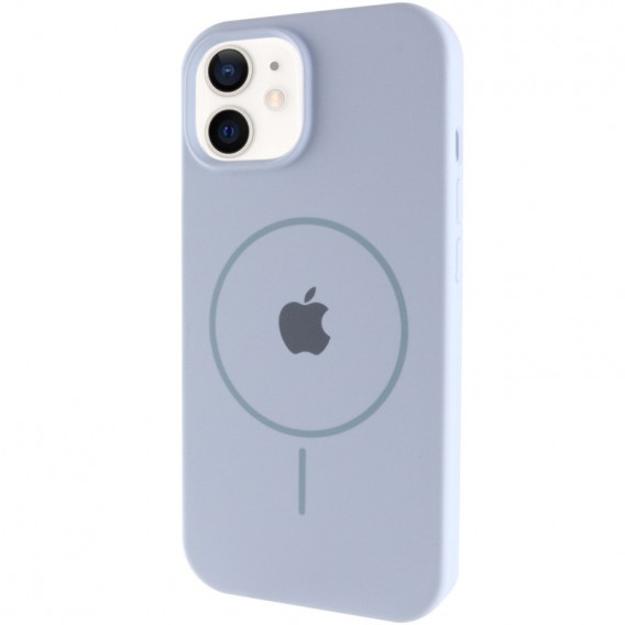 Чехол Silicone Case Full Protective (AA) with MagSafe для Apple iPhone 11 (6.1"), Голубой / Lilac Blue