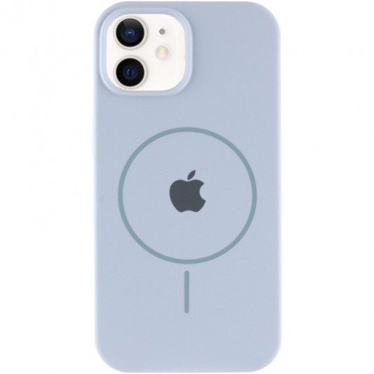 Чехол Silicone Case Full Protective (AA) with MagSafe для Apple iPhone 11 (6.1"), Голубой / Lilac Blue - изображение 1