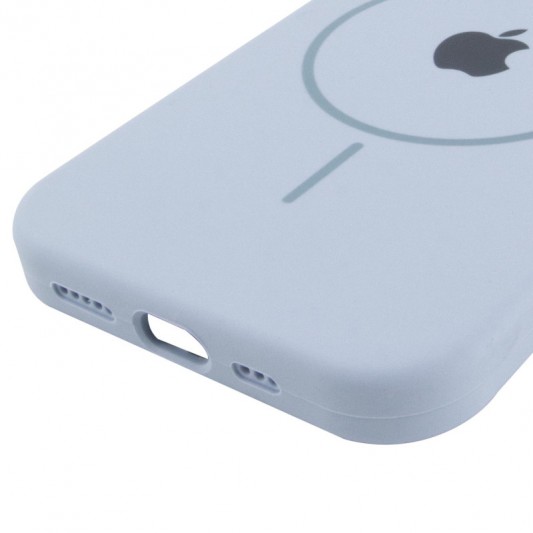 Чехол Silicone Case Full Protective (AA) with MagSafe для Apple iPhone 11 (6.1"), Голубой / Lilac Blue - изображение 4