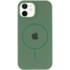 Чохол Silicone Case Full Protective (AA) with MagSafe для Apple iPhone 11 (6.1"), Зелений / Pine green