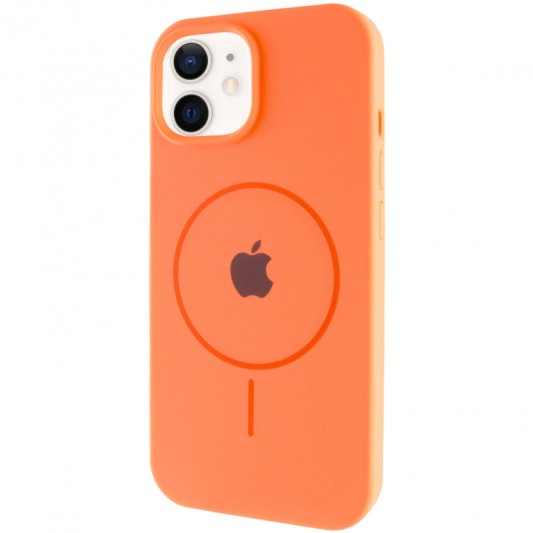 Чохол Silicone Case Full Protective (AA) with MagSafe для Apple iPhone 11 (6.1") Помаранчевий / Papaya