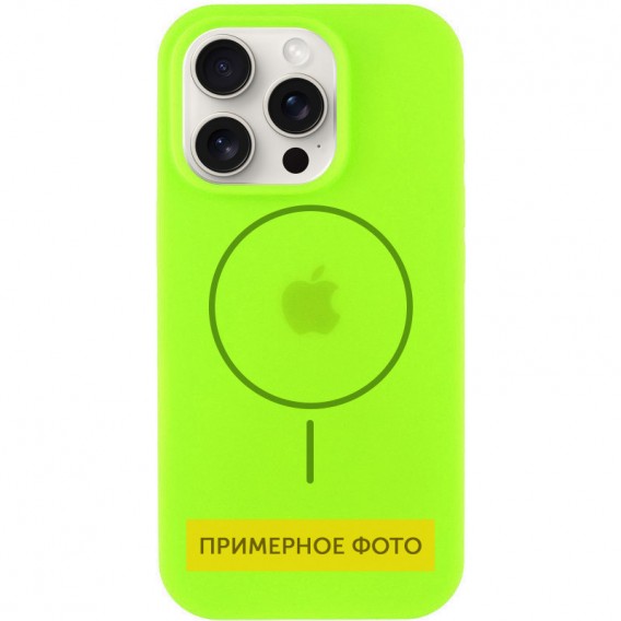 Чохол Silicone Case Full Protective (AA) with MagSafe для Apple iPhone 11 (6.1"), Салатовий / Neon green