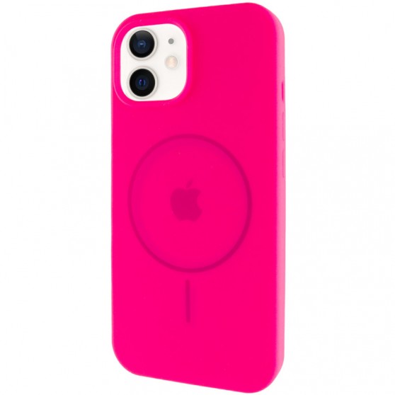 Чохол Silicone Case Full Protective (AA) with MagSafe Apple iPhone 11 (6.1"), Рожевий / Barbie pink