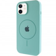 Чохол Silicone Case Full Protective (AA) with MagSafe для Apple iPhone 11 (6.1"), Бірюзовий / Light Turquoise