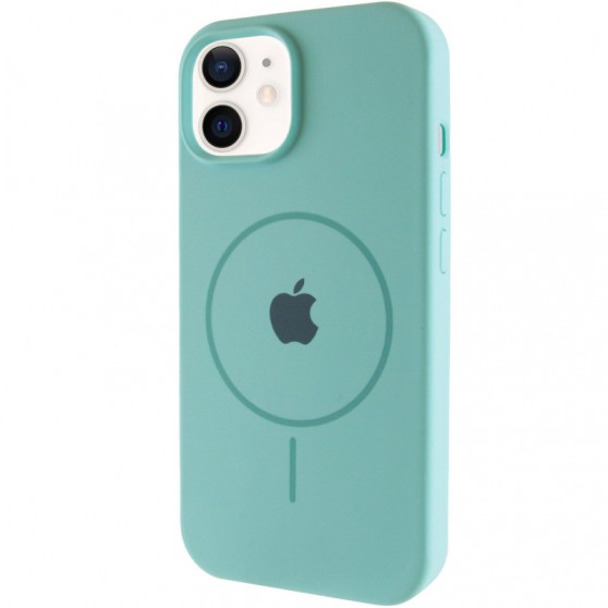 Чехол Silicone Case Full Protective (AA) with MagSafe для Apple iPhone 11 (6.1"), Бирюзовый / Light Turquoise