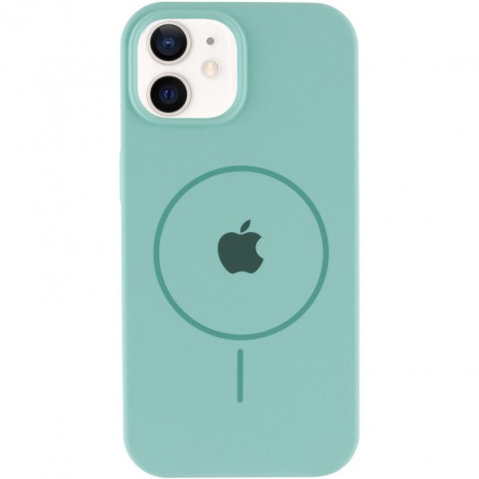 Чехол Silicone Case Full Protective (AA) with MagSafe для Apple iPhone 11 (6.1"), Бирюзовый / Light Turquoise - изображение 1