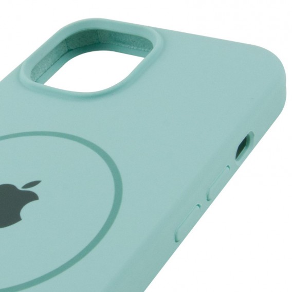 Чохол Silicone Case Full Protective (AA) with MagSafe для Apple iPhone 11 (6.1"), Бірюзовий / Light Turquoise
