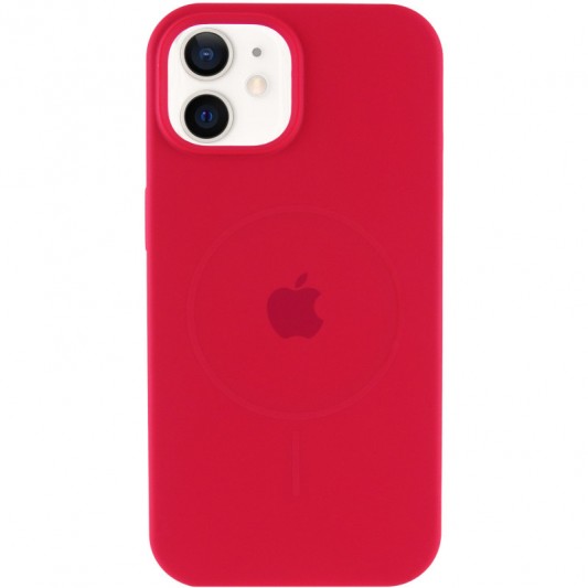 Чехол Silicone Case Full Protective (AA) with MagSafe для Apple iPhone 11 (6.1"), Красный / Deep Red - изображение 1